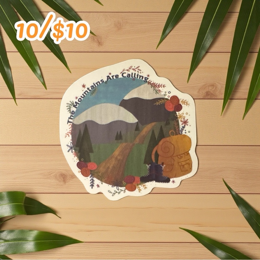 The Mountains Are Calling Adventure Sticker – 2”